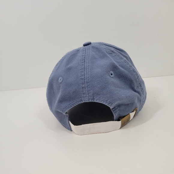 Chubbies Blue Canvas Embroidered White Logo Cotton Strapback Baseball Hat Cap - Picture 3 of 6